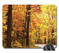 Yanteng Cojín de ratón Fino y Durable del Borde de la Costura, cojín de ratón de October Road, cojín de ratón (cojín de ratón de los bosques)