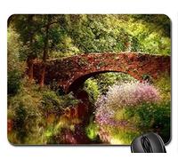 Yanteng Cojín de ratón Fino y Durable del Borde de la Costura, cojín de ratón de Stone Bridge, cojín de ratón (cojín de ratón de los bosques)