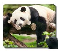 Yanteng Gaming Mouse Pad con Borde Cosido, Panda Lindo de Dormir Animal Pro, Alfombrilla para ratón, Base de Goma Antideslizante para computadora portátil