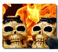 Yanteng Gaming Mouse Pad Custom, Scary bone death película de terror con miedo Cita inspiradora Mouse Pad