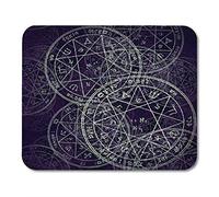 Yanteng Mouse Pads Gaming Mouse Pad Geometría Sagrada Cabala Símbolo Jupiter Pentacle Solomon Sabiduría Tendencia Moderna decoración Oficina Accesorios de de Goma Antideslizante Alfombrilla de ratón