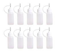 yanwuwa 10 botellas cuentagotas de plástico con punta exprimible de 10 ml con tapas de punta de aguja para gotero de aceite líquido