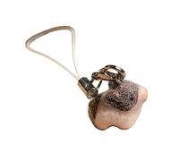 yanwuwa Adorable llavero de cerdito flocado de varios colores, accesorio para estudiantes, jóvenes, fácil de llevar, llavero de cerdito flocado, Marrón y blanco, Talla única