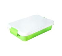 yanwuwa Bandeja de arena sensorial multiusos con tapa de asa para cajas de arena, actividades junto a la piscina, contenedor de juguetes fácil de transportar