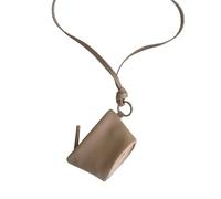 yanwuwa Bolsas únicas con cremallera para el cuello, monedero, correa ajustable, práctica cartera de poliuretano para el uso diario, albaricoque