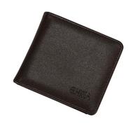 yanwuwa Cartera corta de negocios para hombre con múltiples ranuras para tarjetas y bolsillo para monedas, elegante para organizar tarjetas de crédito y dinero en efectivo, marrón oscuro