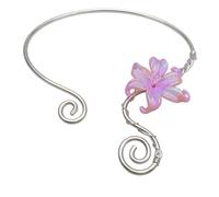 yanwuwa Collar único hecho a mano con flores de hierro | Llamativa cadena de cuello floral para uso casual o fiesta, adorno de cadena de clavícula ligera pero resistente