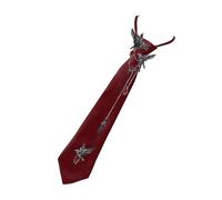 yanwuwa Corbata preanudada con diseño de cadena con flecos, diseño de cuervo para hombres y mujeres, corbata preatada para eventos temáticos