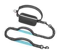 yanwuwa Correas reflectantes ajustables para perros con amortiguadores de golpes, bolsillo desmontable para caminar, correr, actividad, uso de correas elásticas