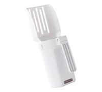yanwuwa Cuchara de arena para gatos con mango de cubo de basura integrado para un fácil mantenimiento del hogar, cubo de basura integrado para mascotas