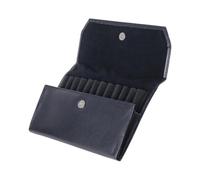 yanwuwa Elegante estuche de viaje con cierre para plumas estilográficas, antiarañazos, bolsa para pluma estilográfica, Patrón de lichi negro
