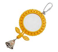 yanwuwa Jaula para pájaros de doble cara segura, juguete de cristal con forma de flor de sol, decoración de entretenimiento, actividades de entretenimiento, loros, ejercicio, pájaro de doble cara