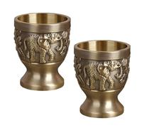 yanwuwa Juego de barwares retro con forma de elefante de bronce, elegantes accesorios de vino Kiriste para decoración del hogar y fiestas, juego tradicional de bar de elefante