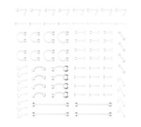 yanwuwa Juego de piercings acrílicos para piel sensible, labio, ceja, ombligo, piercing para labios, cejas, ombligo