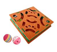yanwuwa Laberintos interactivos de fieltro para mascotas que contienen 2 bolas para curiosidad y estilos de vida activos. Caja de fieltro para mascotas