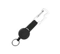yanwuwa Llavero antirrobo para exteriores, retráctil, soporte para insignias, cuerda de alambre de acero, cadena duradera y retráctil