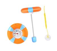yanwuwa Medidor analógico de temperatura del agua con correa de sonda | Sonda de acero inoxidable, pantalla de lectura analógica con puntero de fácil lectura para piscina, spa y baño de estanque