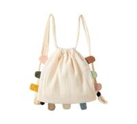 yanwuwa Mochila de gran capacidad con doble correa para el hombro, mochila para niños y niñas, paquete versátil para dinero en efectivo, monedero de juguete, blanco leche