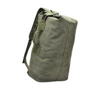 yanwuwa Mochila de viaje con diseño de cubo de agua, bolsa de ciclismo, tela de lona gruesa, unisex, para actividades al aire libre, organizador de revistas, Verde militar, Talla única
