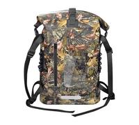 yanwuwa Mochilas ergonómicas de camping, impermeables, reflectantes, para actividades al aire libre, mallas permeables, senderismo, Patrón de hojas, 30L