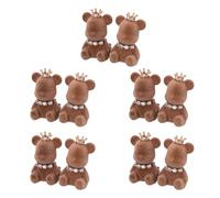 yanwuwa Práctico juego de botones para pantalones, con forma de oso, tela aterciopelada brillante, diseño de oso