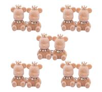 yanwuwa Práctico juego de botones para pantalones, con forma de oso, tela aterciopelada brillante, diseño de oso