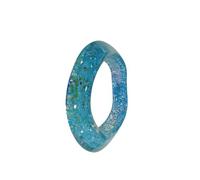 yanwuwa Pulsera de resina con diseño irregular y diseño irregular con patrón de estrella brillante, elegante joyería para mujer, talla única, como se describe