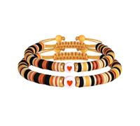 yanwuwa Pulseras flexibles de arcilla elástica de la amistad, pulseras ajustables y ligeras para niñas, cómodas pulseras de cuentas de amistad para uso diario, One Size, como se describe