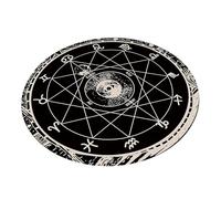 yanwuwa Tapete de adivinaciones de radiestesia, diseño de sol y luna, péndulos de astrología, tabla de equilibrio, meditaciones, decoración, tarots, péndulos de astrología