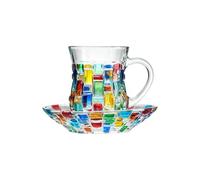 yanwuwa Vaso para beber con intrincadas partículas pintadas a mano, vajilla de alta calidad para clientes exigentes, vaso de cóctel artesanal