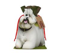 YANYU Bichon Frise - Bolsas de regalo de Navidad con cordón