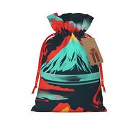 YANYU Bloom Volcano Christmas - Bolsas de regalo con cordón