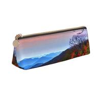 YANYU Blue Ridge Mountains - Estuche funcional con estampado de montañas de gran capacidad, 21 x 5 x 6 cm, bolsa triangular con cremallera