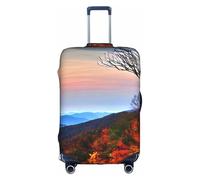 Yanyu Blue Ridge Mountains - Funda universal para maleta, elástica, lavable, para viaje, para adultos, con estampado de montañas, Blanco, L