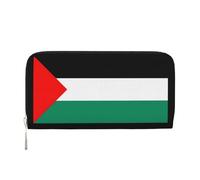 YANYU Cartera de mano de piel con estampado de bandera de Palestina para mujer, estilo casual y de viaje, para todas las ocasiones, Negro -, Talla única, Arte