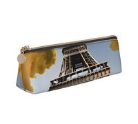 YANYU Cityscape Paris - Estuche funcional con diseño de la Torre Eiffel de Francia, gran capacidad, 8.3 x 2.2 x 2.4 pulgadas, bolsa triangular con cremallera