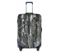 Yanyu Cold Tree - Funda universal para maleta, elástica, lavable, con estampado de camuflaje, protector de equipaje de viaje para adultos, blanco, Large