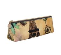 YANYU Estuche funcional con estampado de la Torre Eiffel de París, gran capacidad, 21,6 x 5,6 x 6,1 cm, bolsa triangular con cremallera