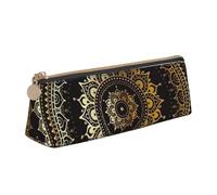 YANYU Estuche funcional con estampado de mandala, gran capacidad, 8.3 x 2.2 x 2.4 pulgadas, bolsa triangular con cremallera