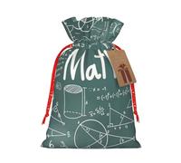 YANYU Formulas Formulas Teoría Matemáticas Lección Palabras Impresión Navidad Bolsas de regalo con cordón Etiquetas de regalo