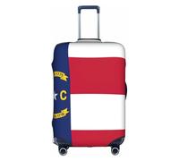 Yanyu Funda universal para maleta con estampado de la bandera del estado de Carolina del Norte, elástica, lavable, protector de equipaje de viaje para adultos, Blanco, S
