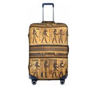 Yanyu Funda universal para maleta de viaje con estampado de jeroglíficos egipcios, elástica, lavable, protector de equipaje de viaje para adultos, Blanco, L