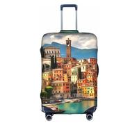 Yanyu Hermosa funda universal para maleta con estampado de Italia, elástica, lavable, protector de equipaje de viaje para adultos, Blanco, L