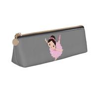 YANYU Little Ballerina Dancing Girl - Estuche funcional para lápices, gran capacidad, 8.3 x 2.2 x 2.4 pulgadas, bolsa triangular con cremallera