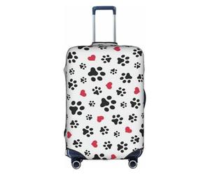 Yanyu Love Cat Paw Heart Puppy Foot Print Funda universal para maleta, elástica, lavable, protector de equipaje de viaje para adultos, Blanco, S