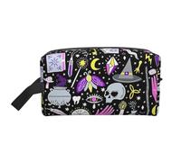 YANYU Magic Witch Witchcraft - Neceser de viaje con cremallera y asas, organizador portátil de cosméticos, color blanco, talla única, Blanco, One Size
