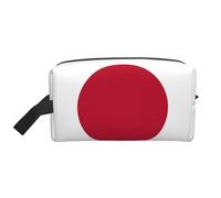 YANYU Neceser de viaje con estampado de bandera japonesa, bolsas de almacenamiento con asas y organizador portátil de cosméticos, Blanco, Talla única