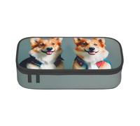 YANYU Wearing Clothes Cute Corgi Dogs - Estuche para lápices de 8.3 x 2 x 3.7 pulgadas, estilo para bolígrafos, lápices, artículos pequeños, color negro, talla única, Black, Talla única