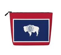 YANYU Wyoming - Bolsa de maquillaje de una sola capa, impermeable, organizador de cosméticos de viaje, gran capacidad, Negro -, Talla única