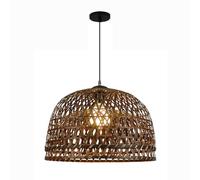 YANZHAOA Lámpara Colgante De Restaurante Nórdico Lámpara Colgante De Techo con Tejido De Bambú Minimalista Zen Pantalla De Bambú Tallada A Mano para Clubes del Sudeste Asiático Decoración De Estancia